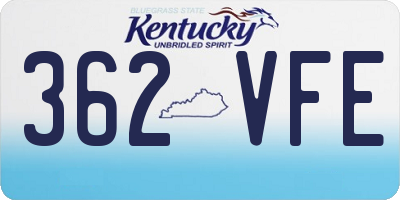 KY license plate 362VFE