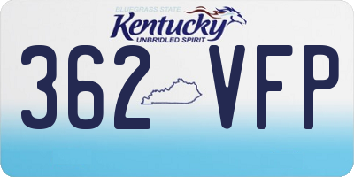 KY license plate 362VFP