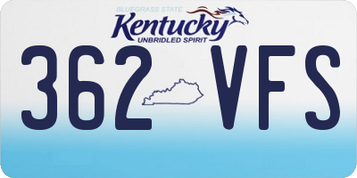 KY license plate 362VFS