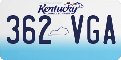 KY license plate 362VGA