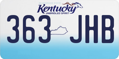 KY license plate 363JHB