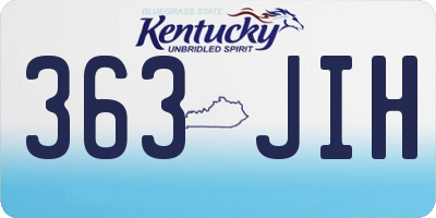KY license plate 363JIH
