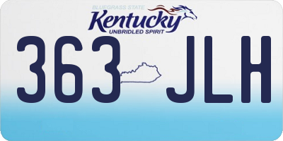 KY license plate 363JLH