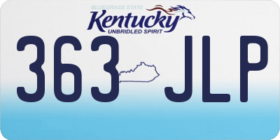 KY license plate 363JLP