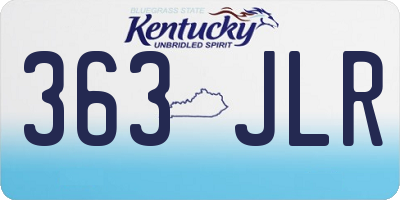 KY license plate 363JLR