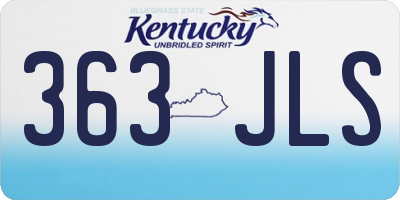 KY license plate 363JLS