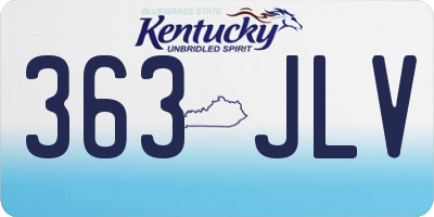 KY license plate 363JLV