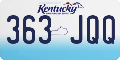 KY license plate 363JQQ