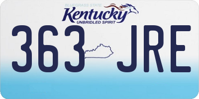 KY license plate 363JRE