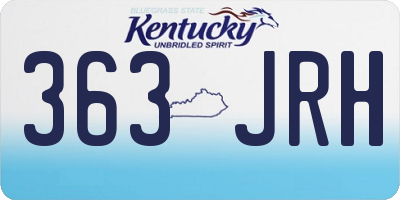 KY license plate 363JRH