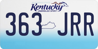 KY license plate 363JRR