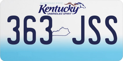 KY license plate 363JSS