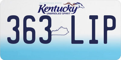 KY license plate 363LIP