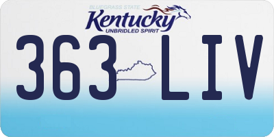KY license plate 363LIV