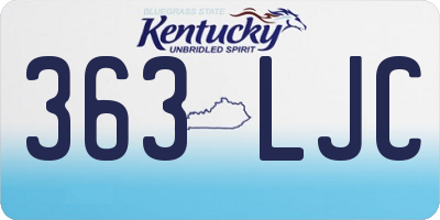 KY license plate 363LJC