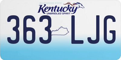 KY license plate 363LJG