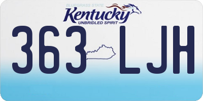 KY license plate 363LJH