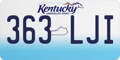 KY license plate 363LJI