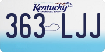 KY license plate 363LJJ