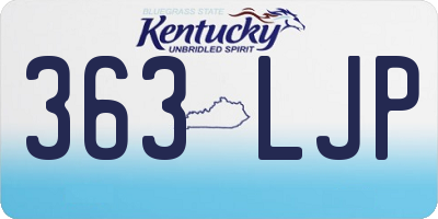 KY license plate 363LJP