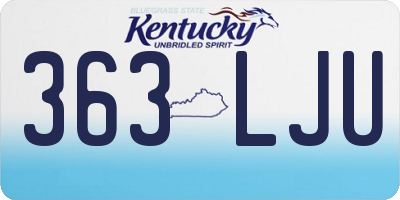 KY license plate 363LJU