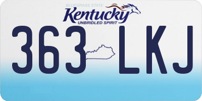 KY license plate 363LKJ