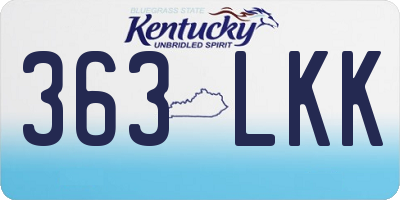 KY license plate 363LKK