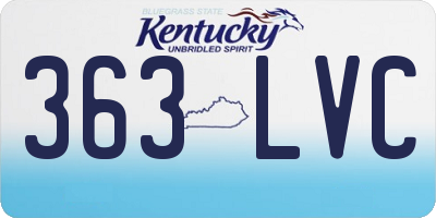 KY license plate 363LVC