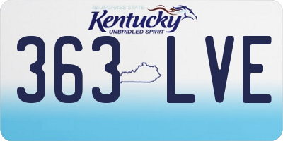 KY license plate 363LVE