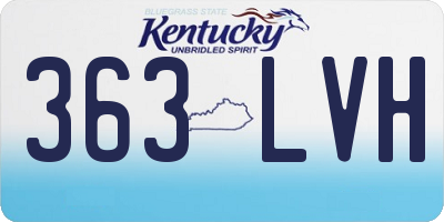 KY license plate 363LVH
