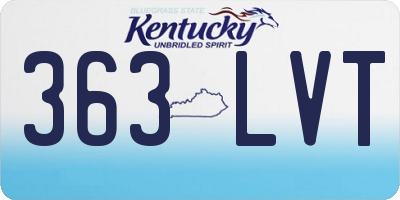 KY license plate 363LVT