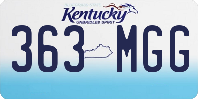 KY license plate 363MGG
