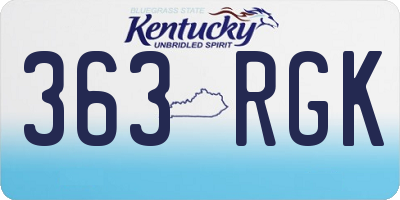 KY license plate 363RGK
