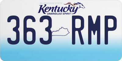 KY license plate 363RMP
