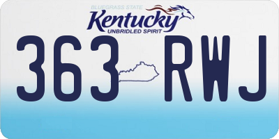 KY license plate 363RWJ