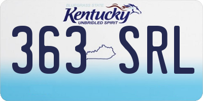 KY license plate 363SRL