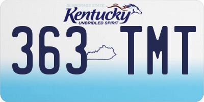 KY license plate 363TMT