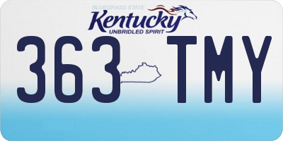 KY license plate 363TMY