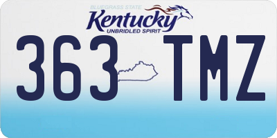 KY license plate 363TMZ