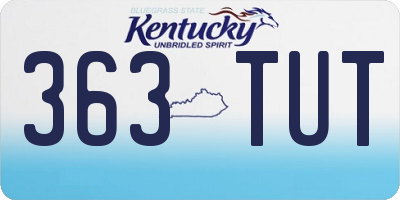KY license plate 363TUT