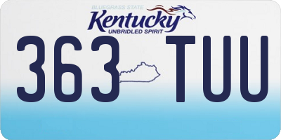 KY license plate 363TUU