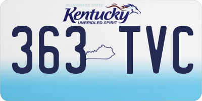 KY license plate 363TVC