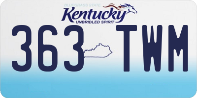 KY license plate 363TWM