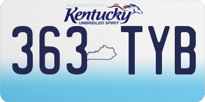 KY license plate 363TYB