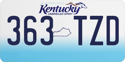 KY license plate 363TZD