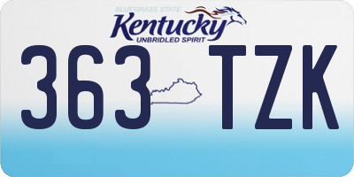 KY license plate 363TZK