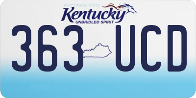 KY license plate 363UCD