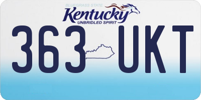 KY license plate 363UKT