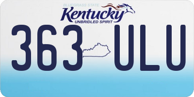 KY license plate 363ULU