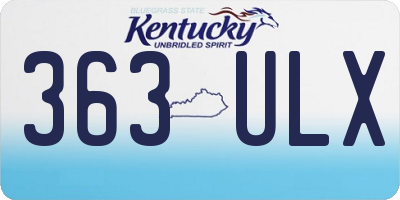 KY license plate 363ULX